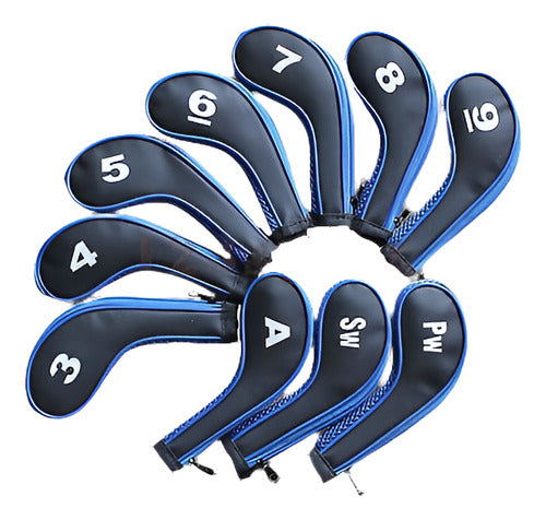 Mizuno Estados Unidos 10pcs Cremallera Azul Golf Hierro Cubierta He 0