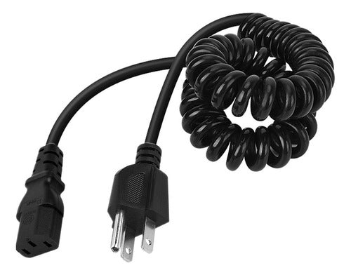 Traovien Spiral Power Cable with 3 Prongs 1