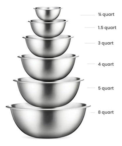Cuencos Para Mezclar De Acero Inoxidable (juego De 6) Juego 4