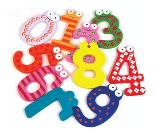 Cubeta Wooden Magnetic Numbers 20 Units Decorated 0 to 9 0