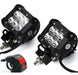 Universales 2 Faros Auxiliares 6 Led Moto, Cuatriciclo 100% Aluminio! 0