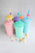 Reusable Plastic Cup 300cc X20u with Straw and Identifiable Cup Holder 5