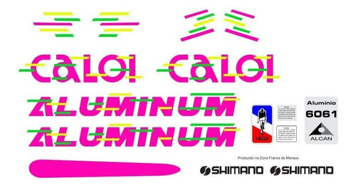 Adesivo Para Caloi Aluminum  Rosa 0