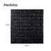 Generic Placa Revestimiento Pared Adhesiva X5 Negro Tcs 5