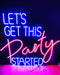 Rent LED Neon Sign Let's Party Started - Deco - Events 1