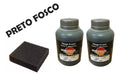 2 Tinta P/ Couro Preto Fosco Restaura Banco Carro Sofá 250ml 1