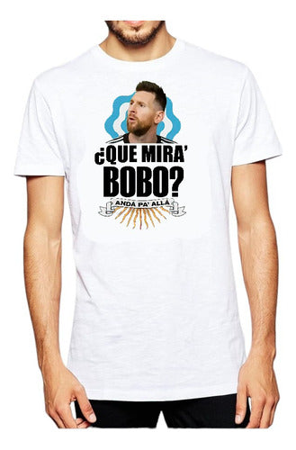 Terrani Remera Estampada Lionel Messi Que Miras Bobo Mundial 2 0