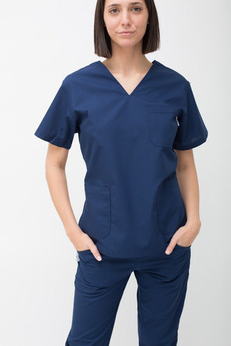 Suedy Medical Uniform V-Neck Set in Arciel Fabric 20