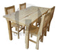 OH16 Combo Pine Table 120x80 + 4 Hindu Pine Wood Chairs Offer 1