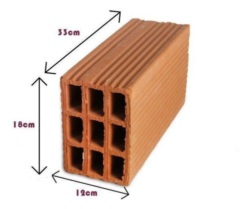 Ctibor Ladrillo Hueco 12x18x33 Por Pallet De 144 Unidades 1