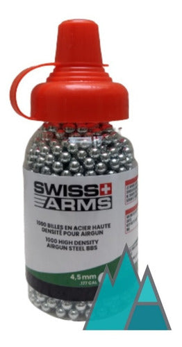 Swiss Arms Steel BBs 4.5mm x 1000 + 5 x 12gr Co2 2