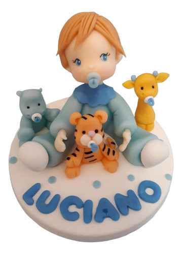 Adorno De Torta Primer Añito Porcelana Fria Cumpleaños 1