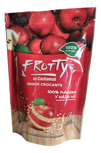 Pack of 12 Dehydrated Red Apple Snack Frutty 100g 0