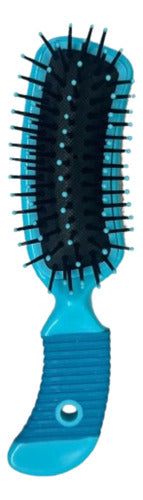 Estilo AQ Pneumatic Brush Small Rubber Handle Hairdressing Brush 2