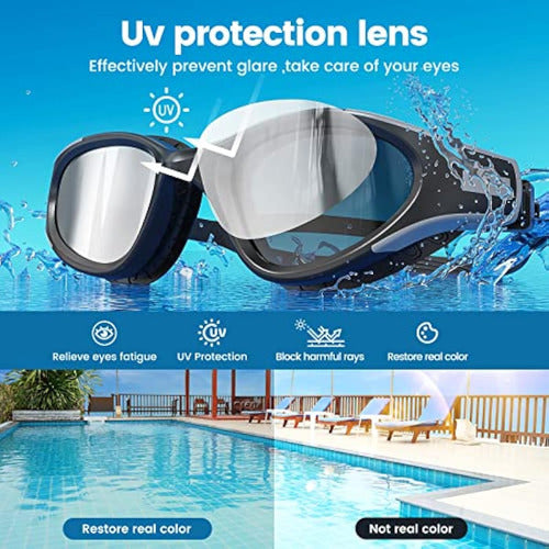 Neezukar Swim Goggles, Anti Fog, UV Protection, No Leaking for Adults Men Women Youth 1