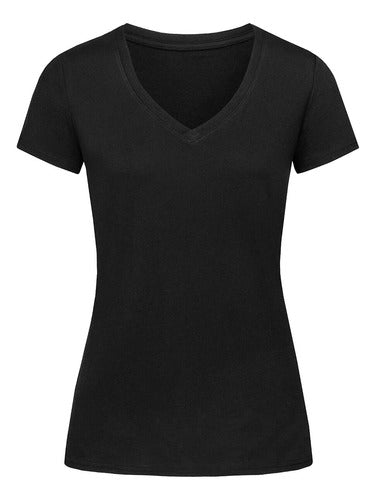 AbastoShop Online Women's Lycra V-Neck Sport T-Shirt 0