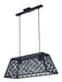 Colgante Trapecio 2 Luces Cocina Barra Negro Texturado 0