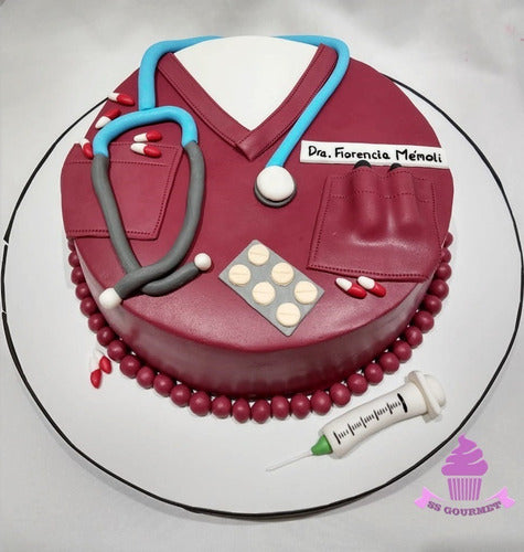 Doctor Nurse Medical Cake Medicine Physician Scrubs 0