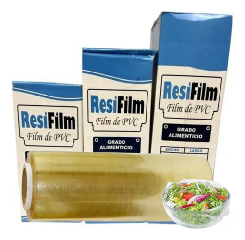 Resifilm 2 Pack Gastronomic PVC Kitchen Roll Film 30x500 Meters 0