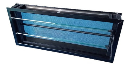 Black Aluminum Window Ventilator 60x26 with Mosquito Net and Grille x 2 4