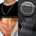 Men Women Cuban Link Chain Necklace Stainless Steel 3mm 2
