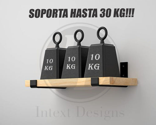 Mensula Para Estante Intext 20 Cm X2 Reforzada + Kit De Inst 5