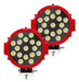 Set of 2 51W Round 17 LED 4x4 Auxiliary Projector Lights 0