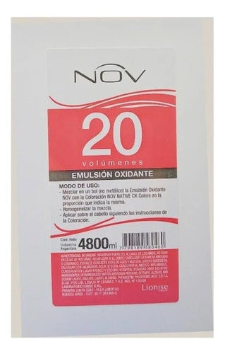 Emulsion Oxidant 20 Volumes X4800ml Nov X4u 2