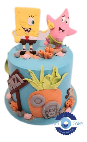 Torta Artesanal Bob Esponja Patricio Estrella Gary Piña 0