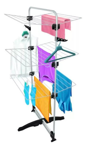 Coliseu Clothes Drying Rack - 3-Tier Foldable Stand 4