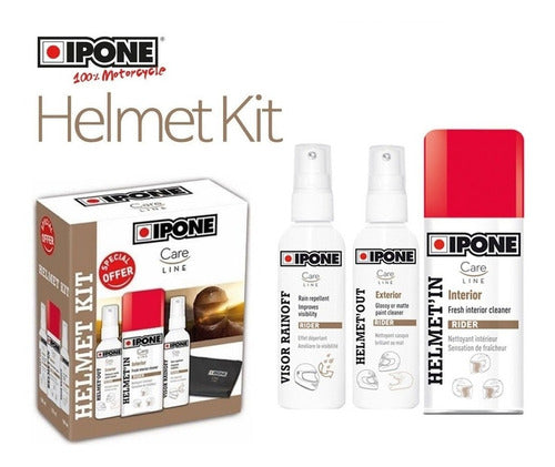 Kit Ipone Helmet Ipone Limpia Casco Interior Exterior Visor 0