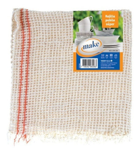 Banderita Rejilla Cocina Multiuso 100 % Algodón 40x40 Cm X 12 Unidade 0