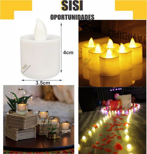 SiSi 10 Warm White LED Candles with Batteries Included for Event Decoration 1