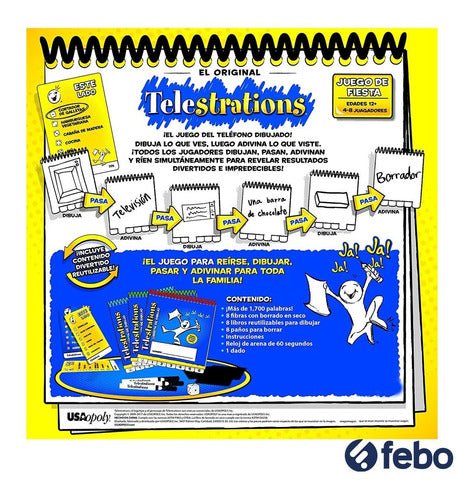 Juego De Cartas Telestrations Usapoly Teléfono Dibujado Febo 2