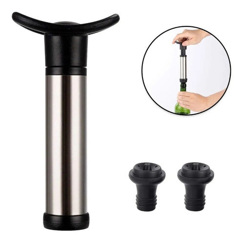 Km Solutions Vacuum Pump for Wine Bottle with Air Stopper 0