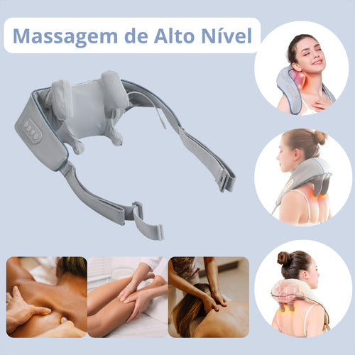 Colete Massageador Shiatsu Pescoço Ombros Cervical Compacto 6