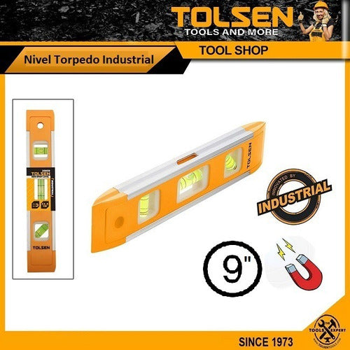 Tolsen Nivel Torpedo Plástico Y Aluminio 22.5 Cm - 35059 1