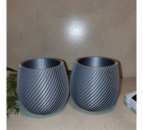 3D Geometric Pot Pair 1