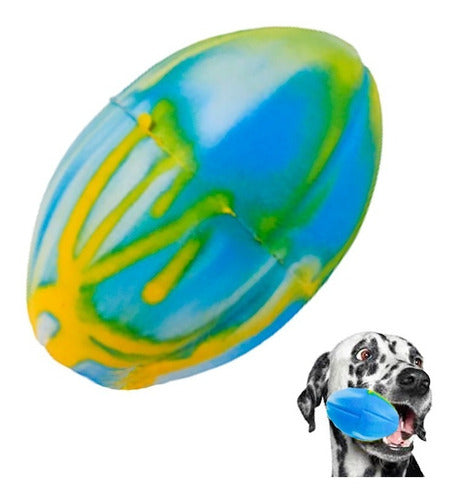 Mercadoflash Rugby Ball for Pets - Solid Multicolor Design 1