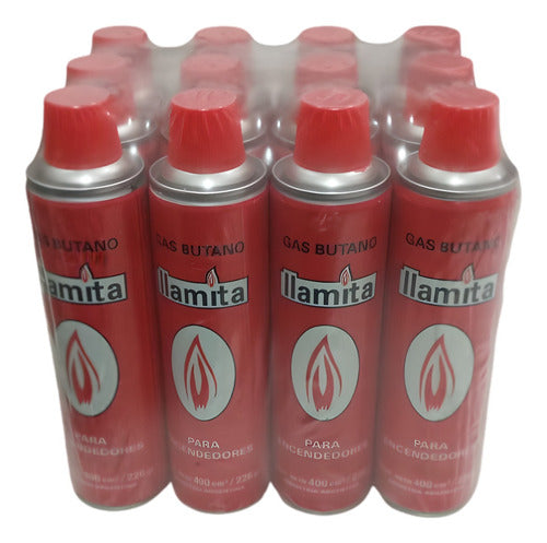 Llamita Butane Gas Refill Cartridge 400cc X 12 Units 0