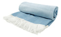 Rustic Blue Jeans Degradee Bed Runner Blanket Offer 0