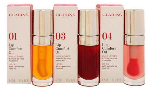 Coleção De Óleos Lip Comfort Clarins Com 3 X 6 Ml Sweetbriar 0