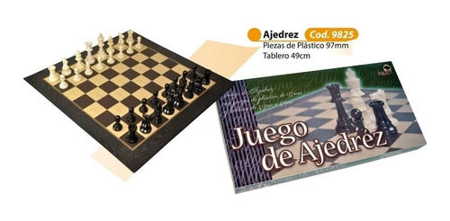 Bisonte Juego De Ajedrez Tablero 49 X 49 Piezas Plastico 97 Mm 2