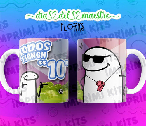 Imprimi Kits Plantillas Tazas Flork Dia Del Maestro Profesor Maestra #3 4