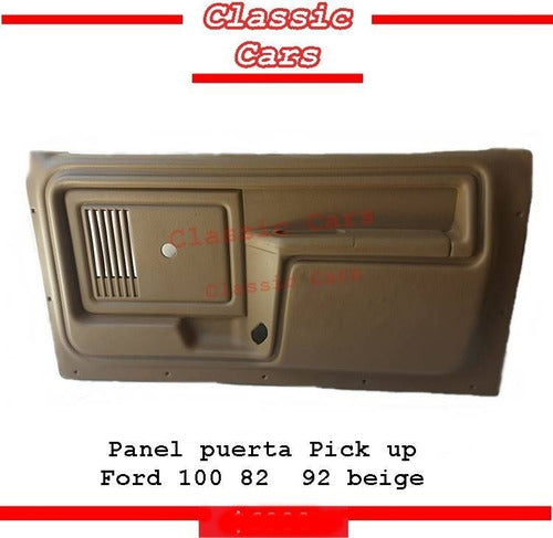 Juego De Paneles De Puerta Pick Up  Ford F-100 82/92 Beige 2