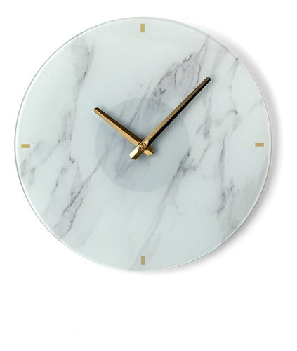 Landmark Minimalist Wall Clock Marble-Like Decoration! 0