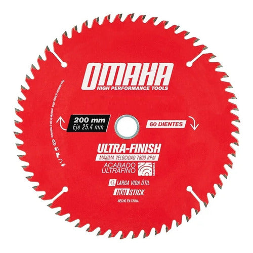 Omaha Circular Saw Blade for Wood 200mm 8 In 60 Teeth 0