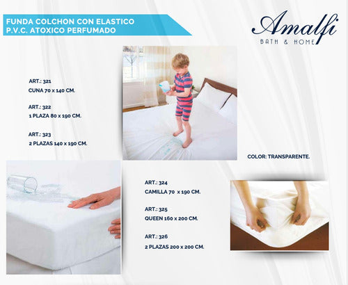 Amalfi Waterproof Mattress Cover PVC 70x190 1