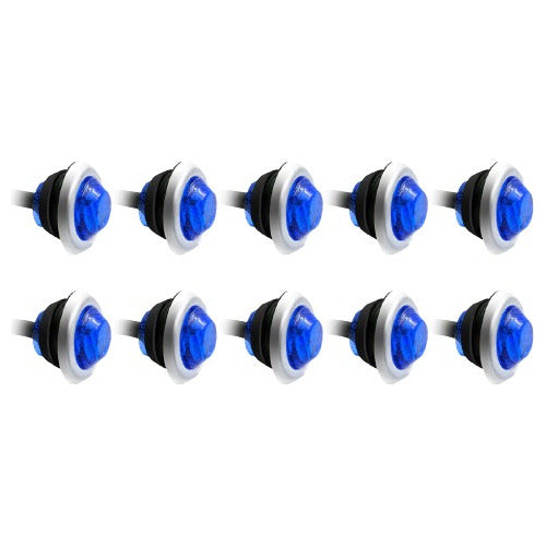 Mixpartsarg 10x Blue LED Courtesy Lights (Truck Trailer Motorhome) 24v 0