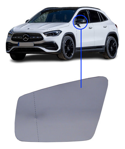 Lente Retrovisor Esquerdo Mercedes Benz Gla 2015 A 2023 1